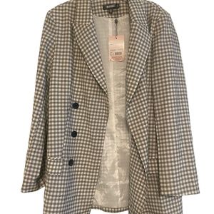 Oversized Checked Blazer - 10